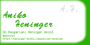 aniko heninger business card