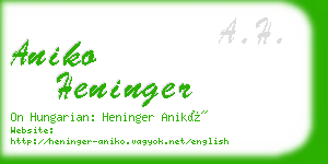 aniko heninger business card